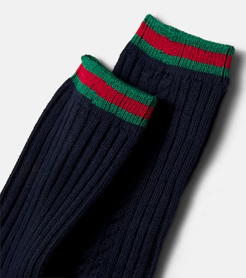 Web Stripe cotton-blend socks | Gucci Kids