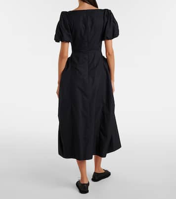 Puff-sleeve cotton poplin midi dress | Simone Rocha