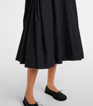 Puff-sleeve cotton poplin midi dress | Simone Rocha