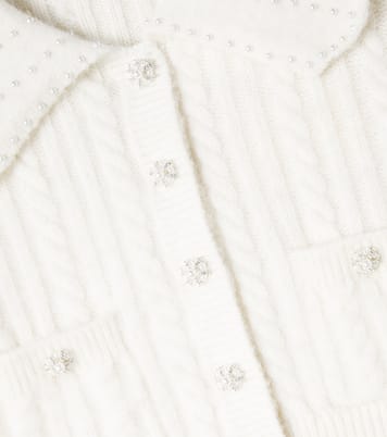 Embellished cable-knit cardigan | Self-Portrait Kids