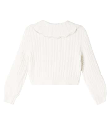 Embellished cable-knit cardigan | Self-Portrait Kids