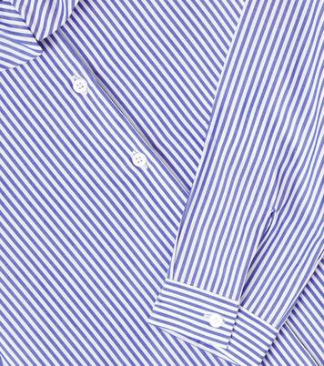 Ruffled striped cotton poplin shirt | Il Gufo