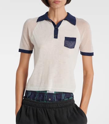 Semi-sheer polo shirt | Acne Studios