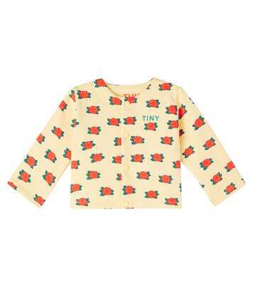Baby floral cotton jersey cardigan  | Tinycottons
