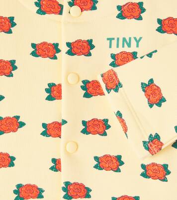 Baby floral cotton jersey cardigan  | Tinycottons