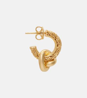 Knot gold-plated hoop earrings | Bottega Veneta