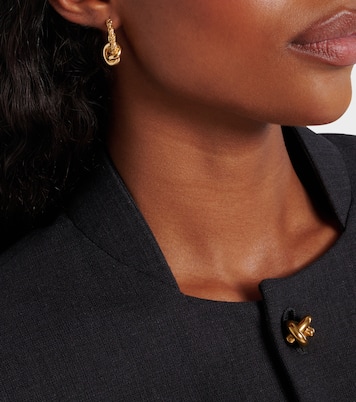 Knot gold-plated hoop earrings | Bottega Veneta