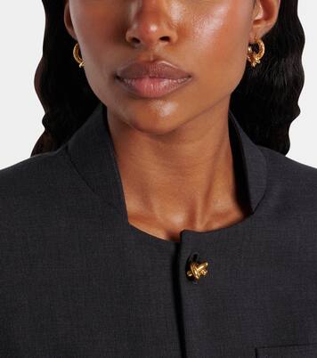 Knot gold-plated hoop earrings | Bottega Veneta