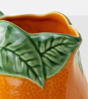 Orange earthenware jug | Bordallo Pinheiro
