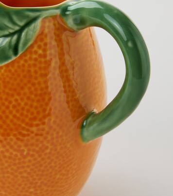 Orange earthenware jug | Bordallo Pinheiro