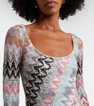 Zigzag lamé maxi dress | Missoni