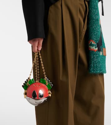 X Louis Wain Clutch Knight Cat mit Leder | Loewe