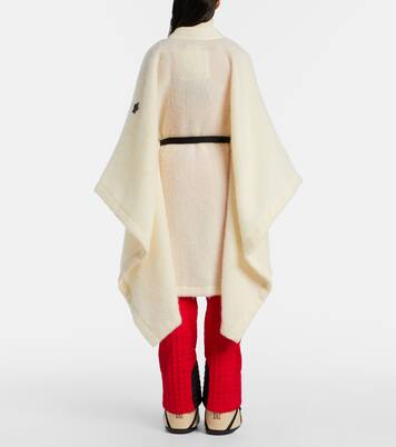 Belted mohair, alpaca, wool-blend cape | Moncler Grenoble