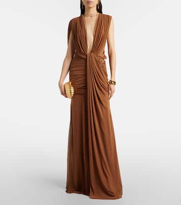 Robe longue Ripple en jersey | Christopher Esber