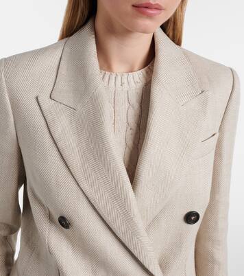 Blazer aus Leinen und Baumwolle | Brunello Cucinelli