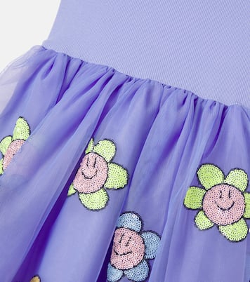 Cyrusila tulle-trimmed cotton-blend dress | Molo