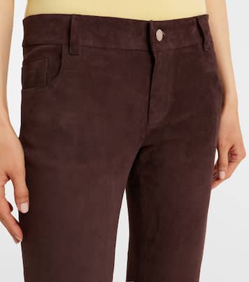 Pantalon flare Pawlonia en daim | Stouls