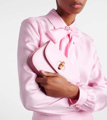 Bamboo leather clutch | Gucci