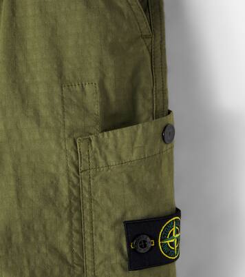 Compass cotton-blend cargo pants | Stone Island Junior