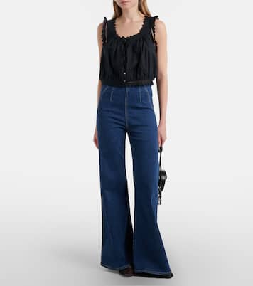 Traveler embroidered cotton top | Dôen