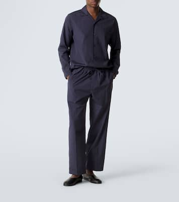 Pantalon droit Julian en coton et soie | Umit Benan