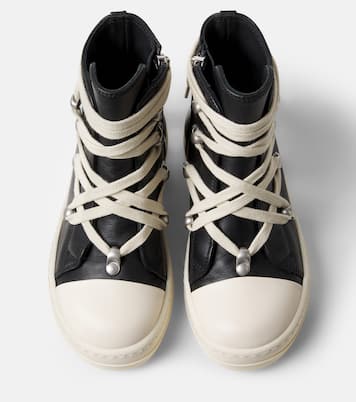 Hexalace leather sneakers | Rick Owens Kids