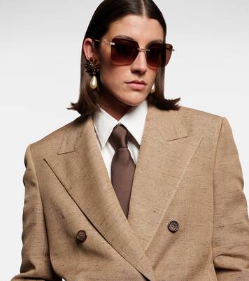 DG crystal-embellished square sunglasses | Dolce&Gabbana
