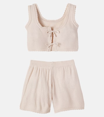 Top e shorts in crochet di misto cotone | Pepita&Me