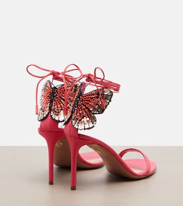 Papillon Damour embellished sandals | Aquazzura