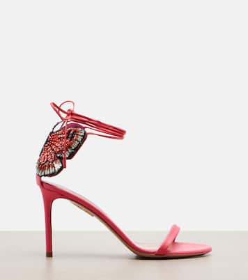 Papillon Damour embellished sandals | Aquazzura