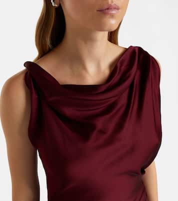 Posy draped satin midi dress | Victoria Beckham