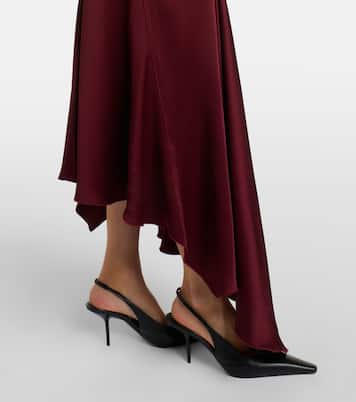 Posy draped satin midi dress | Victoria Beckham