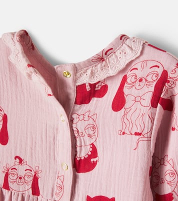 Baby printed cotton jumpsuit | Mini Rodini