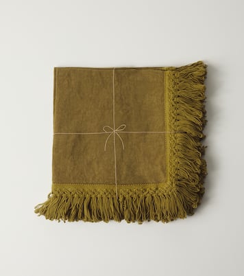 Set of 4 fringed linen napkins | Once Milano