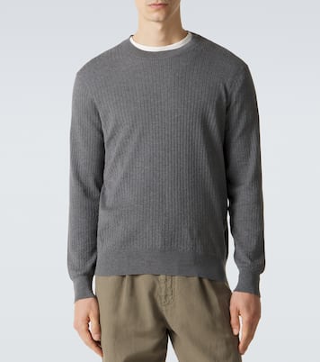 Pull en coton côtelé | Brunello Cucinelli