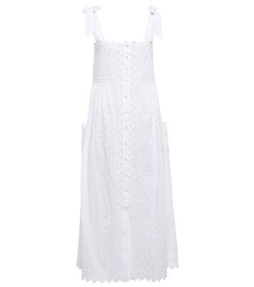 Robe midi brodée en coton | Juliet Dunn