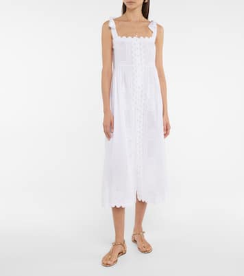Robe midi brodée en coton | Juliet Dunn