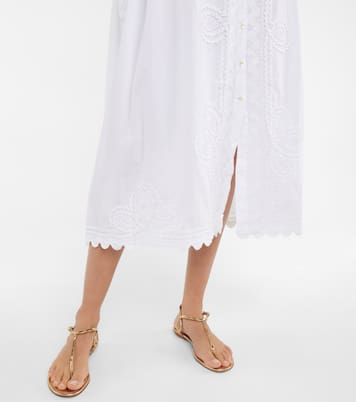 Robe midi brodée en coton | Juliet Dunn
