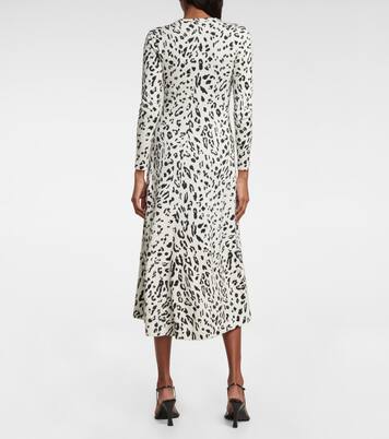 Leopard-print wool-blend maxi dress | Polo Ralph Lauren
