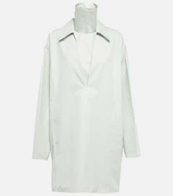 V-neck cotton minidress | Jil Sander