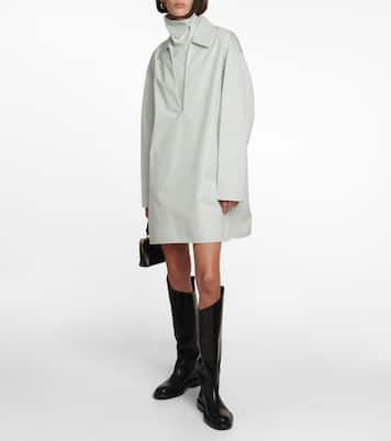 V-neck cotton minidress | Jil Sander