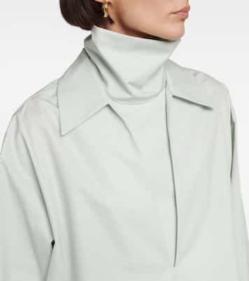 V-neck cotton minidress | Jil Sander