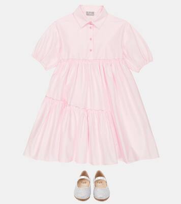 Robe chemise en satin de coton mélangé | Il Gufo