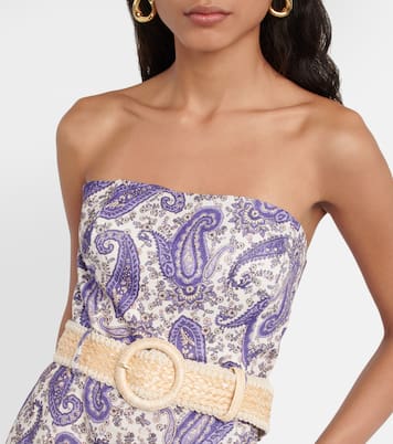 Devi strapless linen jumpsuit | Zimmermann