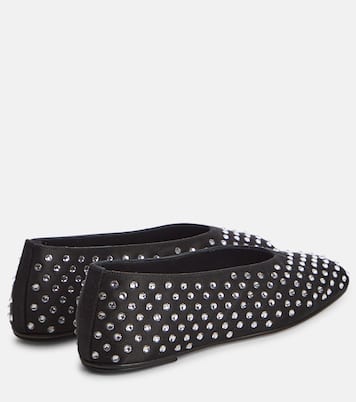 Embellished satin ballet flats | Magda Butrym
