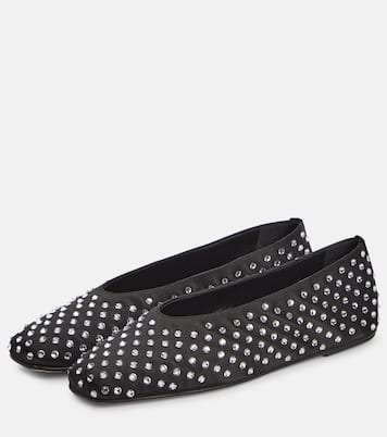 Embellished satin ballet flats | Magda Butrym