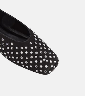 Embellished satin ballet flats | Magda Butrym