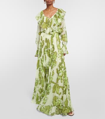 Printed pleated high-rise maxi skirt | Etro