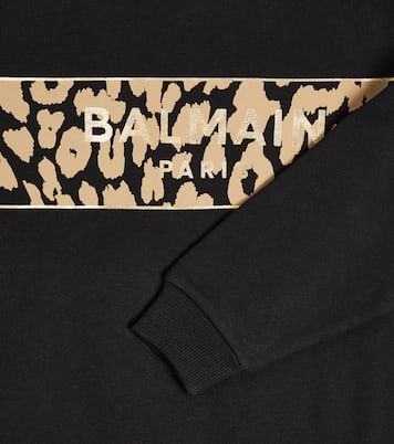 Logo cotton sweatshirt | Balmain Kids