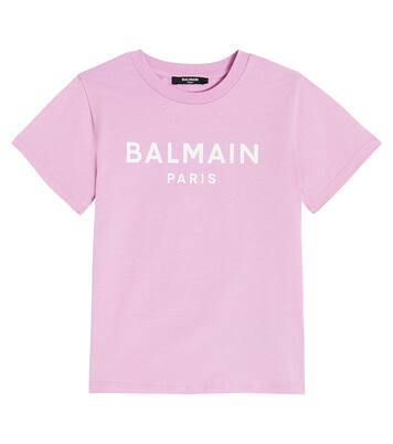 Logo cotton jersey T-shirt | Balmain Kids